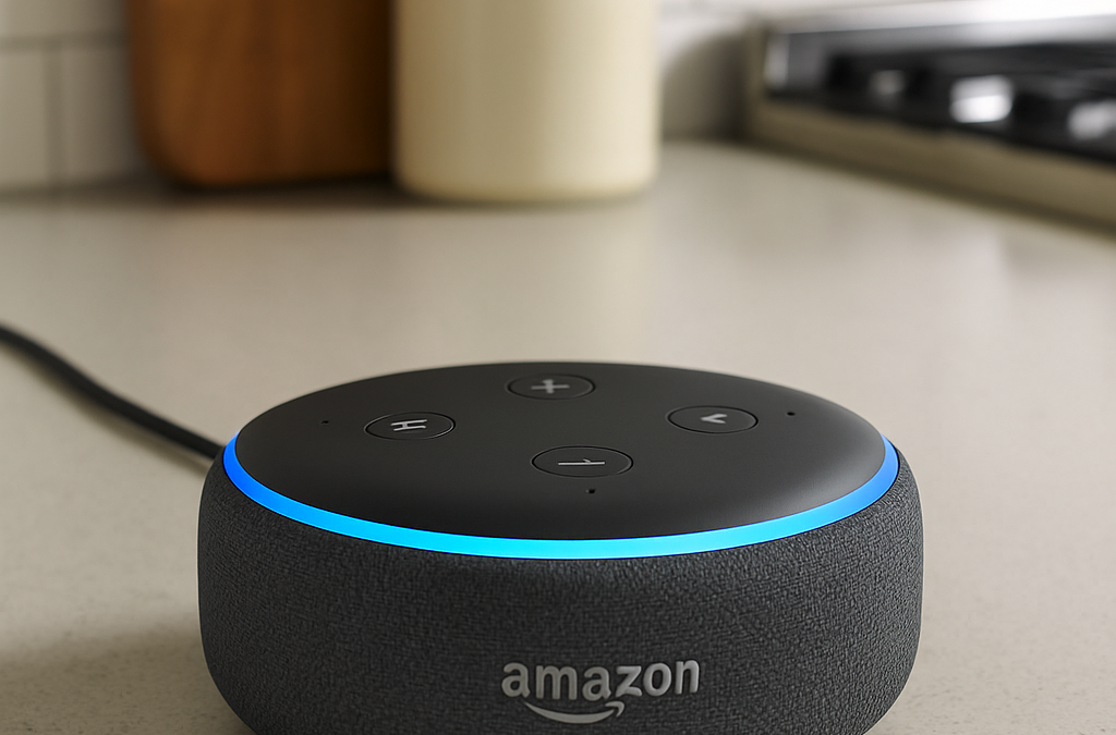 Amazon Echo on kitchen counter